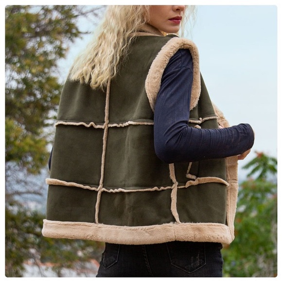 Cheyenne Suede Faux Fur Vest - Picture 4 of 10